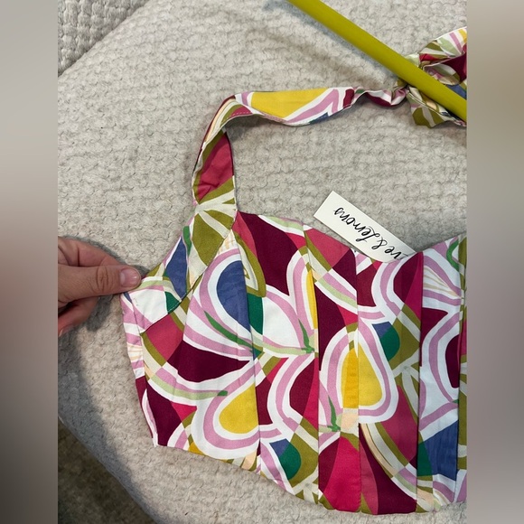 NWT For Love And Lemons THORA CROP TOP - GREEN - Medium - Picture 7 of 7